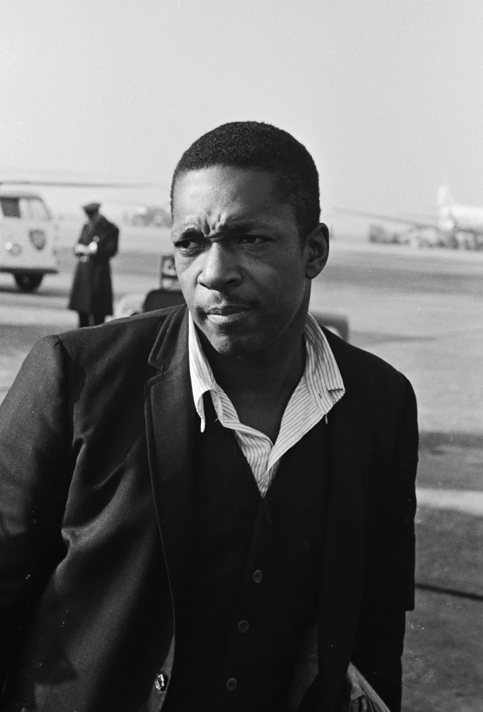 John Coltrane op Schiphol in 1963